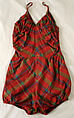 Playsuit, Claire McCardell (American, 1905–1958), cotton, American