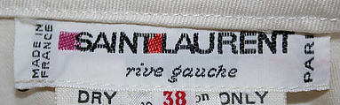 Trousers, Yves Saint Laurent (French, founded 1961), cotton, French