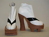 Ensemble, Byron Lars (American, born 1965), a) silk, synthetic, metal
b) synthetic
c, d) leather, wood, American
