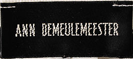 Dress, Ann Demeulemeester (Belgian, founded 1985), rayon, Belgian