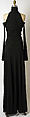 Evening ensemble, Donna Karan New York (American, founded 1985), (a) silk; (b) metal; (c, d) silk, leather, American