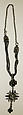 Evening ensemble, Donna Karan New York (American, founded 1985), (a) silk; (b) metal; (c, d) silk, leather, American