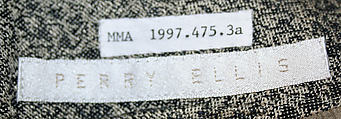 Suit, Perry Ellis Sportswear Inc. (American, founded 1978), linen, cotton, American