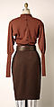 Suit, Azzedine Alaïa (French (born Tunisia), Tunis 1935–2017 Paris), (a, b) wool blend(c) wool(d) leather, French