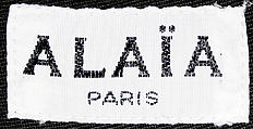 Ensemble, Azzedine Alaïa (French (born Tunisia), Tunis 1935–2017 Paris), (a - c) wool(d) leather, French