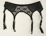 Garter belt, synthetic fiber, rubber, metal, American or European