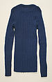 Ensemble, (a) polyester, cotton; (b) linen; (c) cotton, synthetic fiber, leather, metal; (d) suede; (e) cotton, American