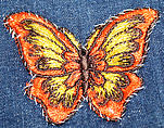 Ensemble, (a) polyester, cotton; (b) linen; (c) cotton, synthetic fiber, leather, metal; (d) suede; (e) cotton, American