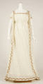 Round gown, cotton, wool, British