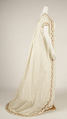 Round gown, cotton, wool, British