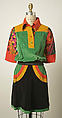 Ensemble, Giorgio di Sant'Angelo (American, born Italy, 1933–1989), (a, b) polyester, linen, cotton, plastic; (c) wool, synthetic fiber, wood, American