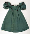 Dress, wool, linen, American