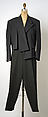 Evening suit, Comme des Garçons (Japanese, founded 1969), wool, Japanese
