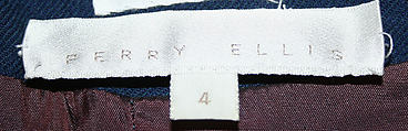 Ensemble, Perry Ellis Sportswear Inc. (American, founded 1978), wool, American