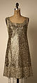 Evening dress, Adolfo (American, born Cuba, Cárdenas 1923–2021 New York), synthetic fiber, gold metallic thread, synthetic pearls, rhinestones, American
