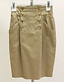 Ensemble, Calvin Klein, Inc. (American, founded 1968), (a–c) cotton; (d,e) leather, American