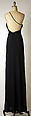 Evening ensemble, Calvin Klein, Inc. (American, founded 1968), (a) rayon (viscose); (b,c) suede, American