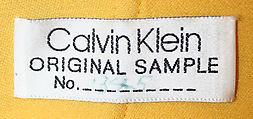 Ensemble, Calvin Klein, Inc. (American, founded 1968), (a–c) wool; (d) lambswool, nylon, spandex, American