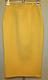 Ensemble, Calvin Klein, Inc. (American, founded 1968), (a–c) wool; (d) lambswool, nylon, spandex, American