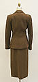 Ensemble, Calvin Klein, Inc. (American, founded 1968), (a–c) wool
(d) silk, American