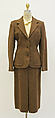Ensemble, Calvin Klein, Inc. (American, founded 1968), (a–c) wool
(d) silk, American