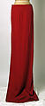 Evening ensemble, Ann Demeulemeester (Belgian, founded 1985), (a, b,c) wool; (d,e) synthetic fiber, Belgian