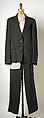 Suit, Ann Demeulemeester (Belgian, founded 1985), (a,c,d) synthetic fiber; (b) rayon, Belgian