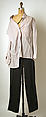 Suit, Ann Demeulemeester (Belgian, founded 1985), (a,c,d) synthetic fiber; (b) rayon, Belgian