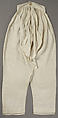 Pantalets, linen, American or European