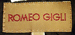 Suit, Romeo Gigli (Italian, born 1949), (a,b) nylon/acetate/spandex; (c) linen, feathers, Italian