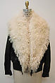 Jacket, Yves Saint Laurent (French, founded 1961), leather, fur, acetate, plastic, French