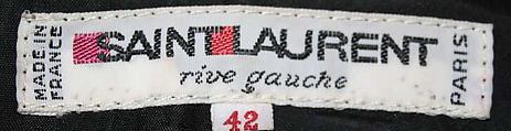 Dress, Yves Saint Laurent (French, founded 1961), wool, silk, jet, French