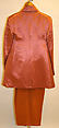 Ensemble, Romeo Gigli (Italian, born 1949), (a) silk; (b) silk, synthetic fiber; (c) cotton, lycra; (d,e) suede, Italian