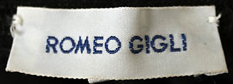 Ensemble, Romeo Gigli (Italian, born 1949), (a) wool; (b,c) synthetic fiber, leather, Italian