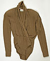 Ensemble, Donna Karan New York (American, founded 1985), (a–d) wool; (e) synthetic fiber; (f) alligator skin, brass; (g, h) suede, American
