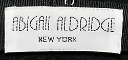 Hat, Abigail Aldridge (American), wool, silk, feathers, American
