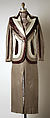 Ensemble, House of Givenchy (French, founded 1952), (a–c) leather, (d) metal, leather, feathers, (e, f) fur, French