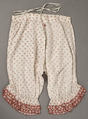 Pantalets, cotton, American or European