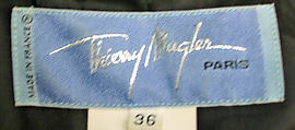 Suit, Mugler (French, founded 1974), wool, French