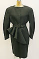 Suit, Mugler  French, (a,b) wool; (c) wool, plastic, French