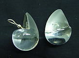 Earrings, Patricia von Musulin  American, plastic (acrylic), metal (silver), American