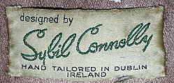 Suit, Sybil Connolly (Irish (born Wales), Swansea 1921–1998 Dublin), wool, silk, Irish