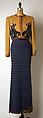 Ensemble, Geoffrey Beene  American, (a) wool, silk; (b) wool, silk, plastic, American