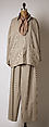 Suit, Geoffrey Beene (American, Haynesville, Louisiana 1927–2004 New York), cotton, silk, wool, plastic, American