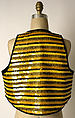 Waistcoat, Geoffrey Beene (American, Haynesville, Louisiana 1927–2004 New York), linen, plastic, American