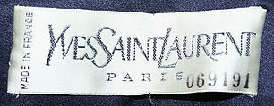 Pantsuit, Yves Saint Laurent (French, founded 1961), (a) wool, silk; (b) wool, French