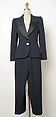 Pantsuit, Yves Saint Laurent (French, founded 1961), (a) wool, silk; (b) wool, French