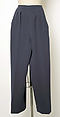 Pantsuit, Yves Saint Laurent (French, founded 1961), (a) wool, silk; (b) wool, French