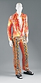Ensemble, Roberto Cavalli  Italian, (a) silk; (b) leather, snakeskin, Italian