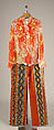 Ensemble, Roberto Cavalli (Italian, 1940–2024), (a) silk; (b) leather, snakeskin, Italian